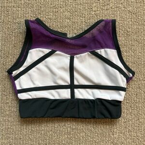 Tiger Friday Dance Top - Purple, White, and Black CXL